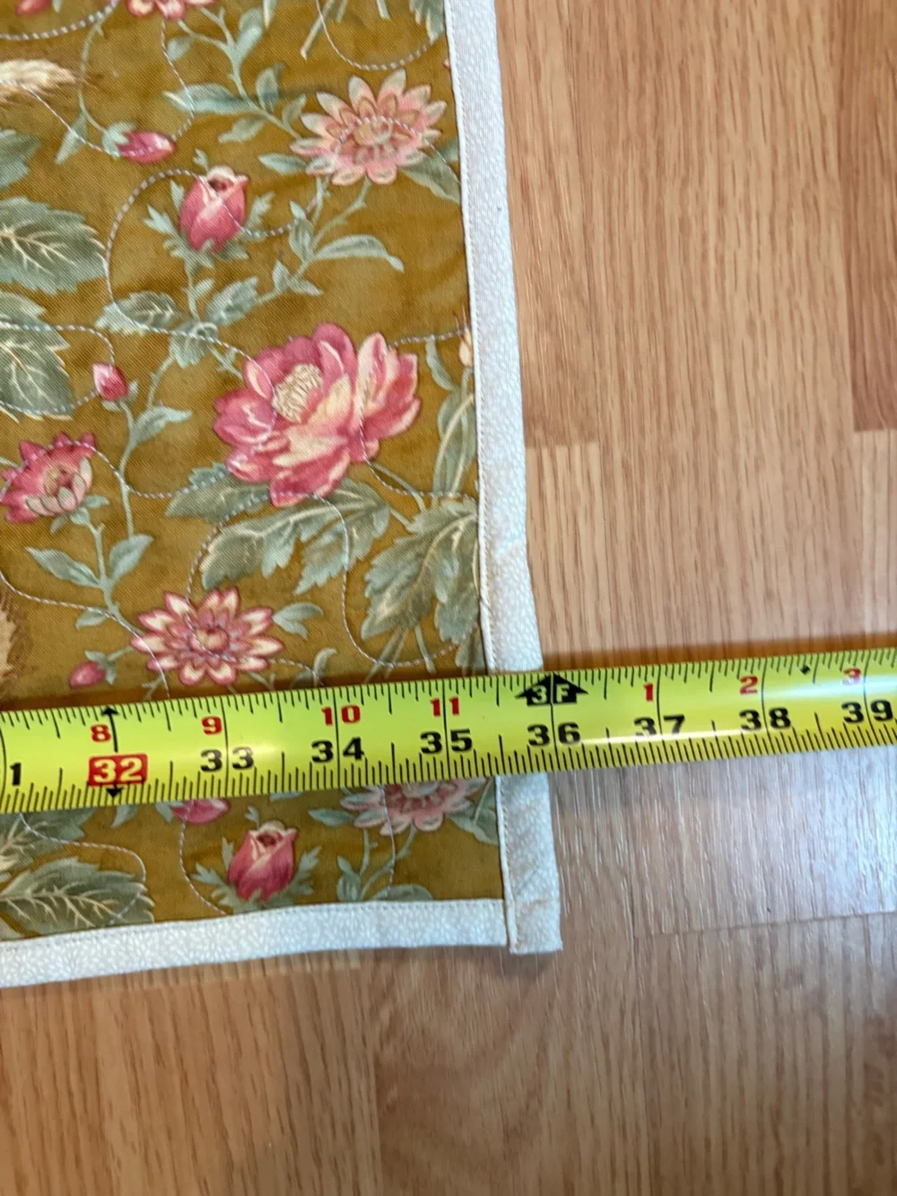 Handmade Floral Patchwork Quilt Blue Yellow Home Bedding Cottagecore Shabby Chic